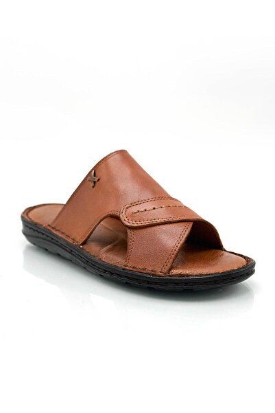 Moda Anna Γνήσιο πραγματικό δέρμα Ανδρικές Παντόφλες Ελαφριές Παντόφλες Δερμάτινο Μαύρισμα