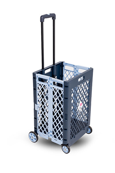 Rafiste Katlanabilir Pazar Arabası Mavi