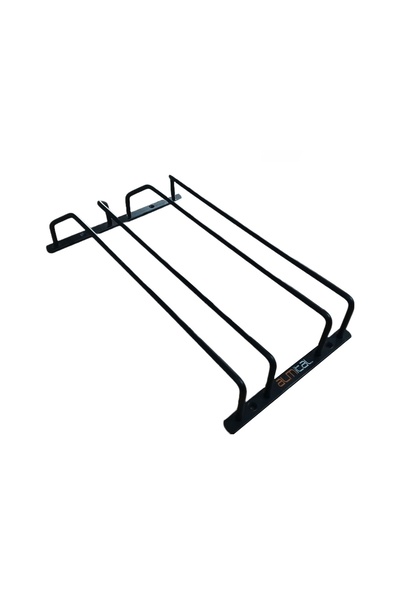 almital mobilya aksesuarları furniture accessories Tavana Monte 2 Bölmeli Siyah Paslanmaz Metal Kadeh Askısı