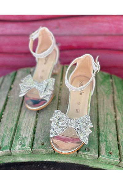 Surpie Shoes Pantofi cu toc transparent, pantofi cu toc pentru copii