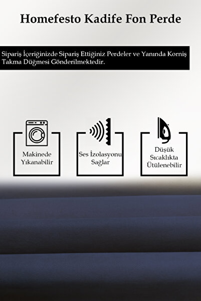 Homefesto Modern Background Curtain Honeycomb Velvet Textured Navy Blue Curtain Pleatless Extra-forced Sunshade 140 x 260 cm