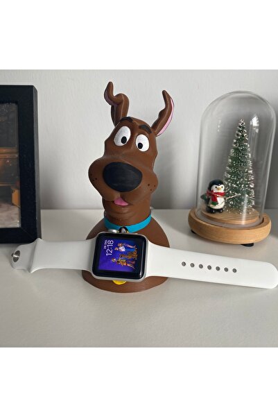huni Scooby-Doo Watch Stand Uyumlu El Boyaması Figür Akıllı Saat Şarj Stand