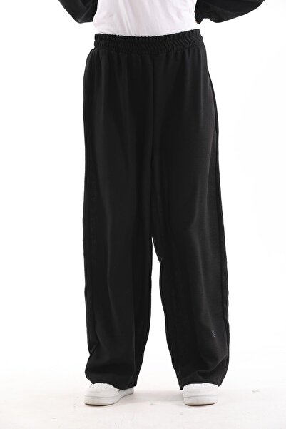 WestBound Women's Hijab Summer Trench Trousers Bottom Top Double Linen Set - Black