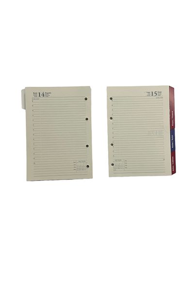 Kerem ofis 2025 - 2026 Agenda Organizer Refill 15X21Cm A5 Size 4 Holes