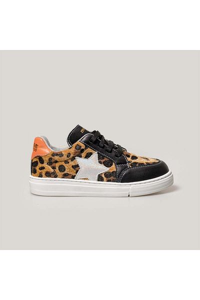 Merli&Rose Tenis Star Baby |   Leopard-portocaliu-argintiu Gri