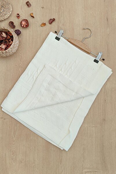 Sitilin Girl Boy Baby Unisex Cream Knitwear Fancy Baby Blanket STL6393