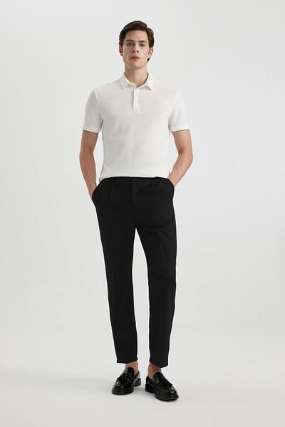 DeFacto Slim Fit-Poloshirt aus Baumwolle mit kurzen Ärmeln X2594AZ24SM