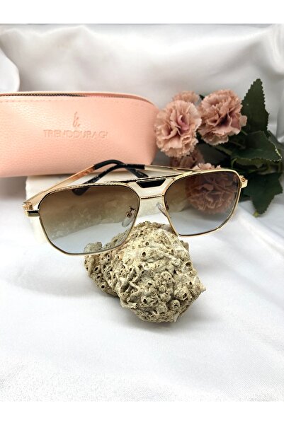 Di Caprio Kent Retro Light Brown Women's Sunglasses