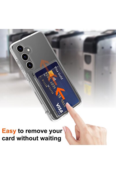 m.tk moveteck Case for Samsung Galaxy A35 with Camera Protection, Card Holder, Wallet, Soft Silicone Cover, Business Card Compartment