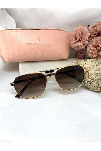 Di Caprio Kent Retro Brown Women's Sunglasses