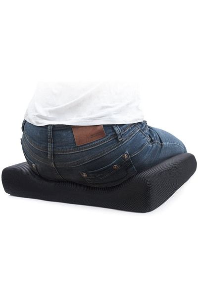 St Morritz Orthopedic Sitting Cushion - 100% Visco Black Claret Red Gray