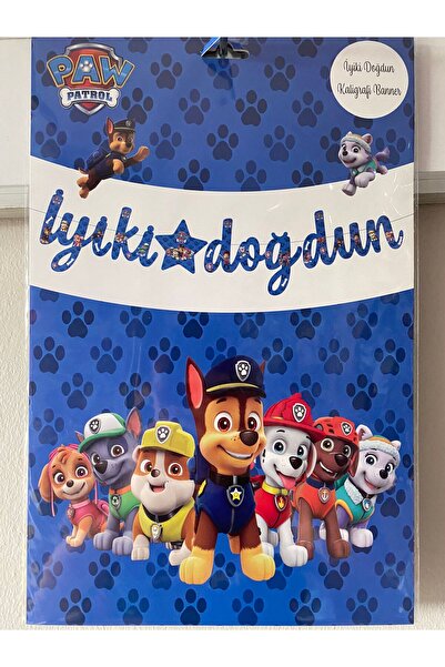 PartAntalya Paw Patrol İyi Ki Doğdun Kaligrafi Banner