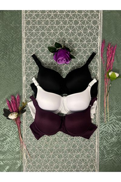 Kerem Giyim Women's Non-Padded Underwire 3-Piece Bra