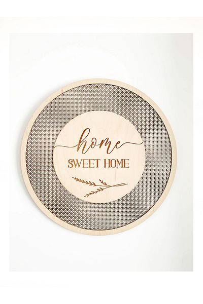 ESKA EVENTS Home Sweet Home Door Ornament Wood