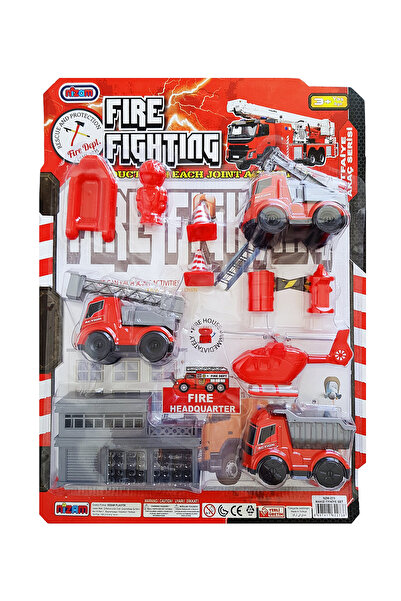 POPKONSOL 11 Parça İtfaiye Seti Helikopter Bot İtfaiye İstasyonu Oyuncak Seti...