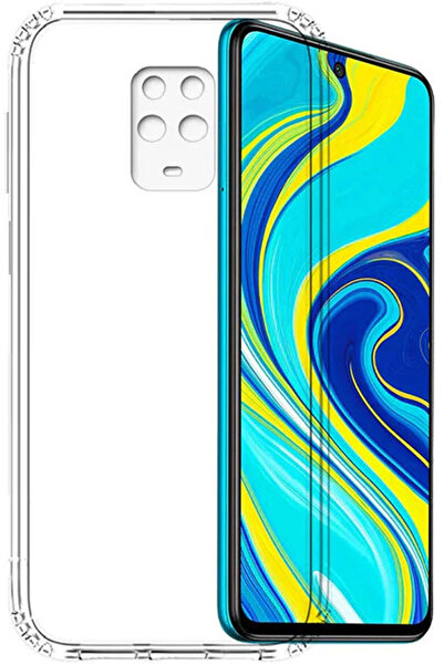 CEPSTOK Xiaomi Redmi Note 9 Pro Kılıf Şeffaf Silikon Kamera Korumalı