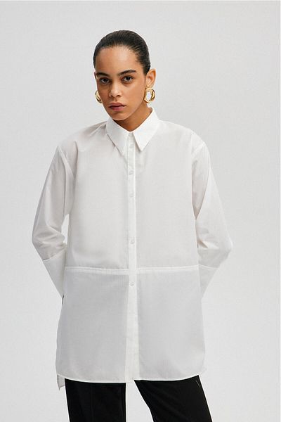 Touché Privé WIDE CUFF OVERSIZE POPLIN TUNIC