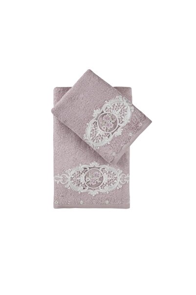 Pupilla Collection Flora Bambu Güpürlü 2'Li Banyo Havlu Set (50*90+70*140) - ...