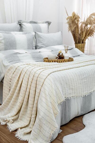 Pupilla Collection Timeless 7 Parça Müslin Pikeli Nevresim Takımı - Gri