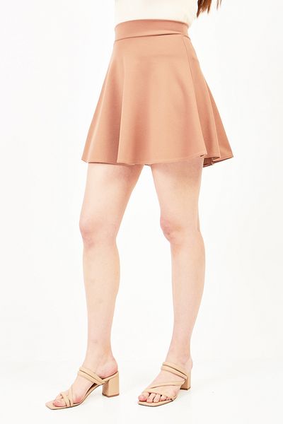 Elia Moda Γυναικεία φούστα Camel Mini Flared