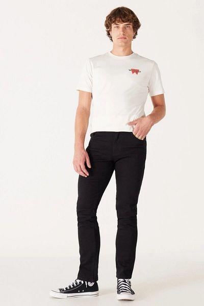 WRANGLER W12S Texas Slim Slim Men's Black Jean Pants - W12S016100