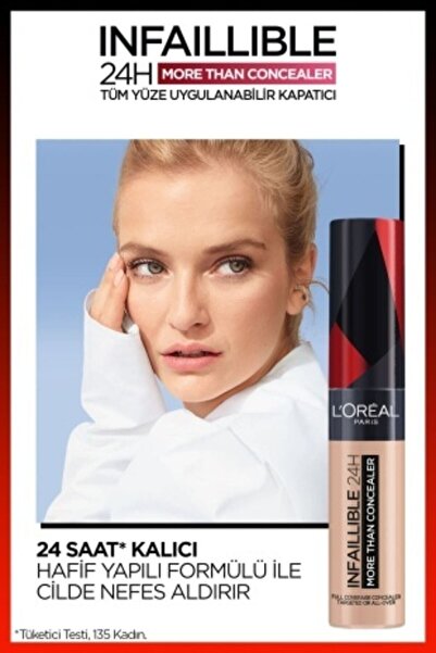 L'Oreal Paris CONCEALER 327 CASHMERE CAN BE APPLİED TO THE ENTİRE FACE AND Fİ...