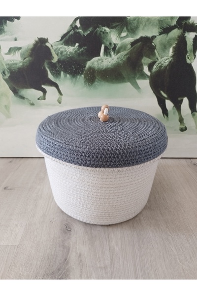 karelim home 25X20 Jute Rope Covered Multi-Purpose Decorative Organizer Basket