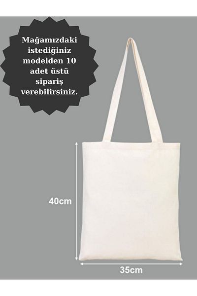 Cemira 10 bucăți de geantă din pânză cu design imprimat, geantă tote