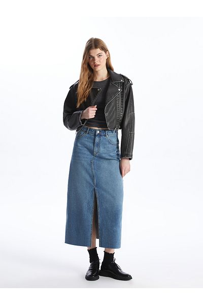 LC Waikiki Standard Fit Women's Jean Skirt