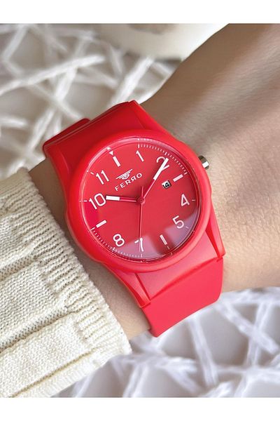 FERRO Youth Special Unisex 30 Mt Water Resistant Number+Calendar Wristwatch 11341DWT-K