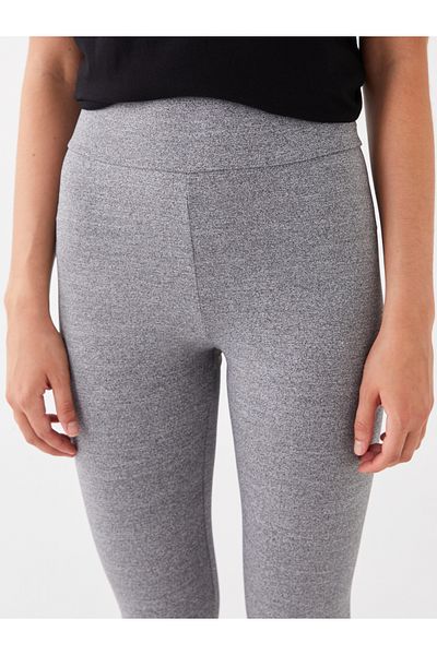 LC Waikiki Extra Slim Fit Women's Leggings - Flat Cut with Elastic Waist