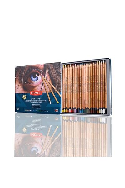 Derwent Lightfast Curry 24 Colors Metal Box