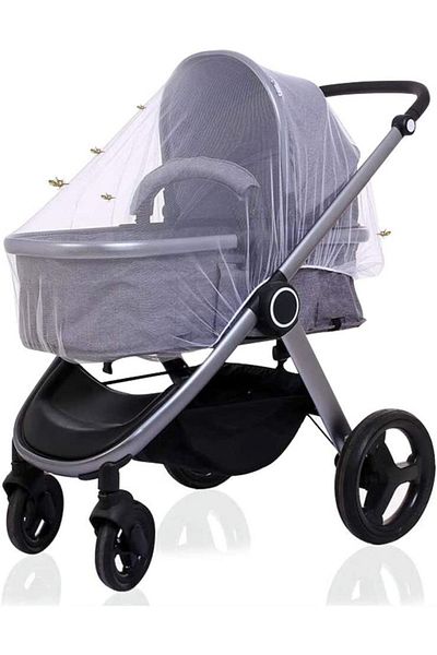 Betülce Baby Stroller Fly Screen Stroller Mosquito Net White (COMPATIBLE WITH ALL BABY CARS.)