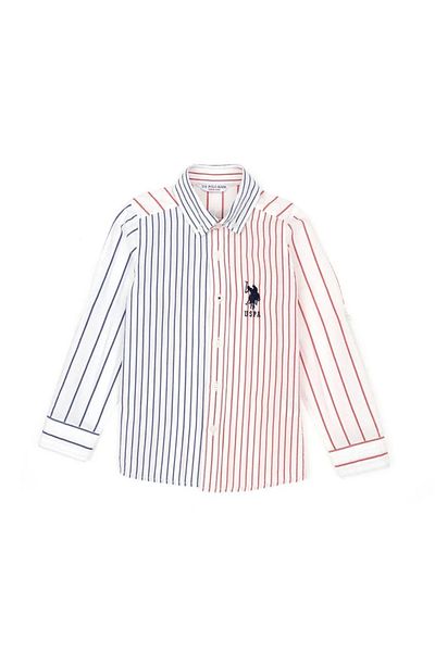 U.S. Polo Assn. قميص للأولاد بأكمام طويلة باللون الكحلي G083SZ004.0001659610 تيكسبور