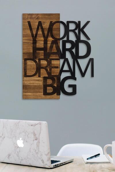 Doreline Doreart Work Ahşap & Metal Duvar Tablosu, Ev Ofis Duvar Panosu