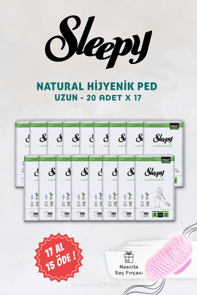 Sleepy اشتري 17 وادفع 15 سليبي ناتشورال فائقة الحساسية 20 قطعة وسادة طويلة وفرشاة شعر