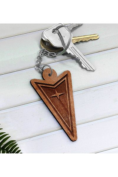 Bk Gift Wooden Keychain with Pontiac Logo-2
