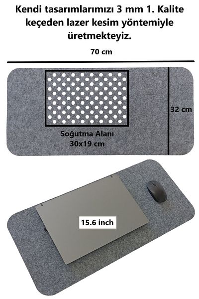 Wi Fro Felt Computer Mouse Pad Desk Top Organizer Mat 70x32 cm