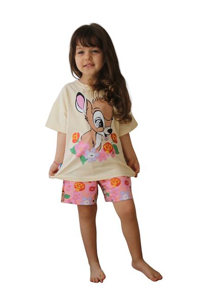 My Kids Wear طقم شورت بناتي منقوش عليه شخصيات كرتونية