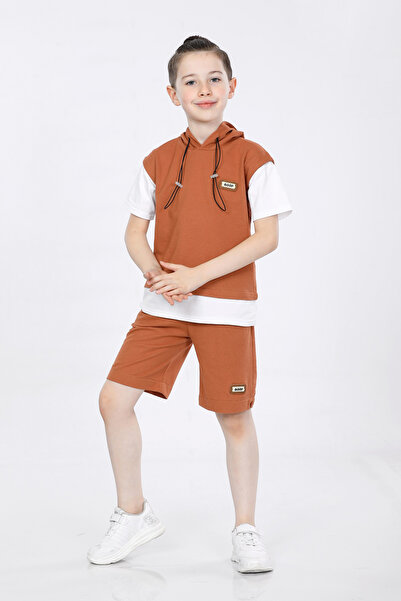 MORNIO Boy's T-shirt and Shorts 2 Piece Set Vf24kmr5103738