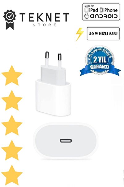 TEKNETSTORE Iphone Şarj Aleti Type-c 11-12-13-14 Uyumlu Pro Hızlı Şarj Aleti 20w Güç Adaptörü