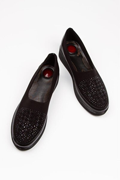 ALPELLİByAlp Γυναικεία άνετη σόλα από καουτσούκ χωρίς κορδόνια, μοντέλο Stone Leather Classic Mother Shoes