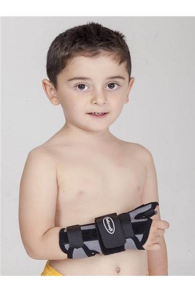 Orthosoft جبيرة معصم يد للأطفال باللون الرمادي - GR-1202-Ç مع دعم الإبهام