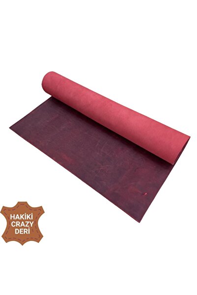 ipekbazaar Crazy Parça Deri 50*40 cm Deri Hobi İçin Crazy Deri Hakiki Deri Parçası