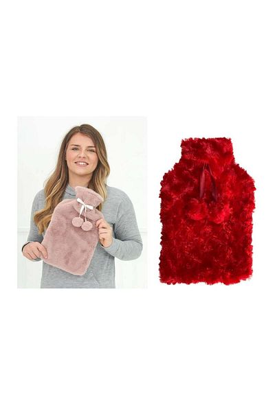 Sia كيس ماء ساخن باللون الأحمر، ثيرموفور بومبوم 26X17X2 سم 1 لتر