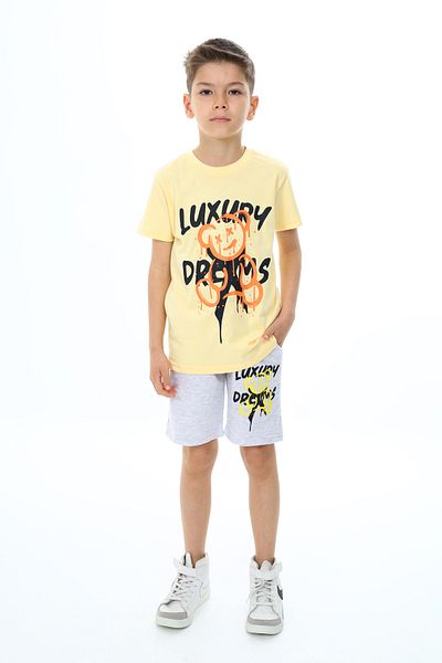 e-çocuk Luxury Printed Boy's Set - Top and Bottom Set 24003