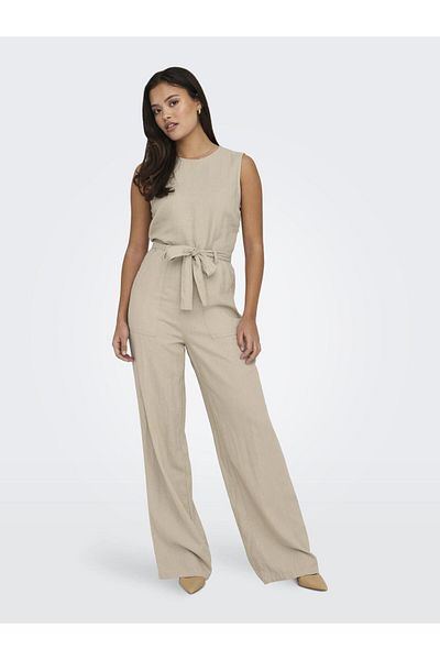 ONLY ONLCARO S/L BELT LINEN JUMPSUIT CC PNT