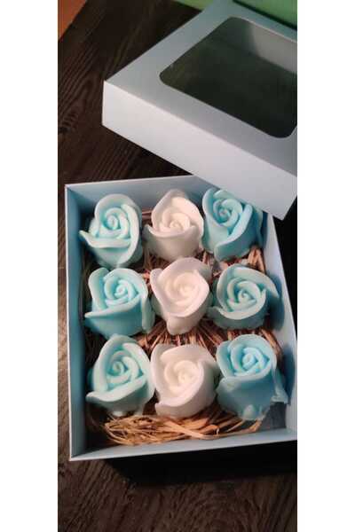 SOO SOAP صندوق الورد - ورد الصابون، هدية تزيينية