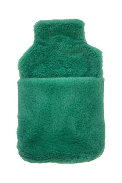 Sia HOT WATER BAG WITH POCKET GREEN PLUSH THERMOFOR 32,5x17,5cm 1500 ML