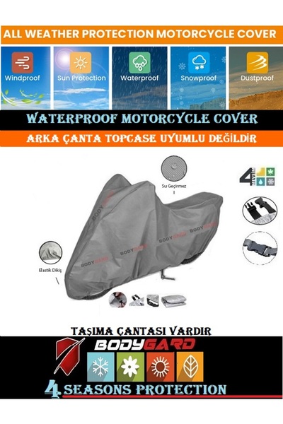 BODYGARD مشمع محرك هوندا CB 250 R - لون رمادي - مشمع